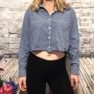 ‼️MODBE Cropped Denim Top Size Large‼️